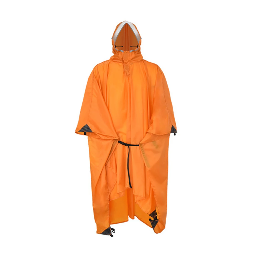 1pc Raincoat 3 In 1 Outdoor Waterproof Anti-stepping Hooded Raincoat For Camping Hiking Poncho Cloak Raincoats Accessories