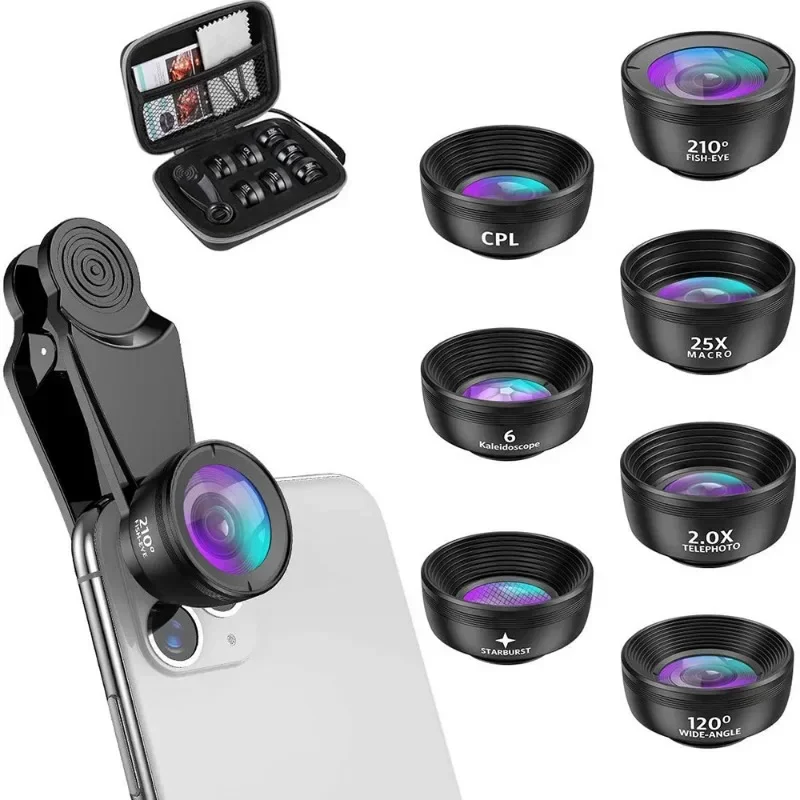 

Phone Lens Kit 0.45x Super Wide Angle & 12.5x Super Macro Lens HD Camera Lentes for IPhone Xiaomi All Cellphone