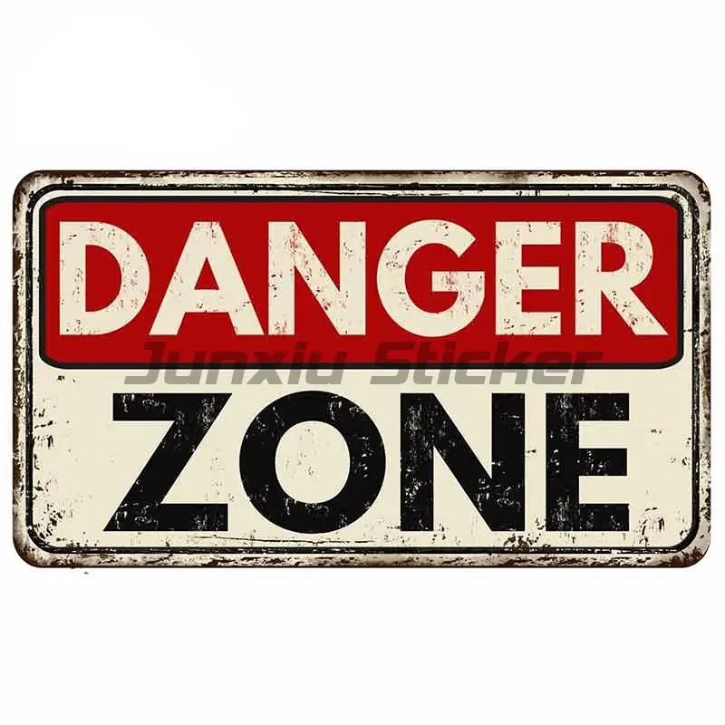 

Danger Zone Vintage Rusty Metal Creative Car Sticker DIY Vinyl Self-adhesive Decal