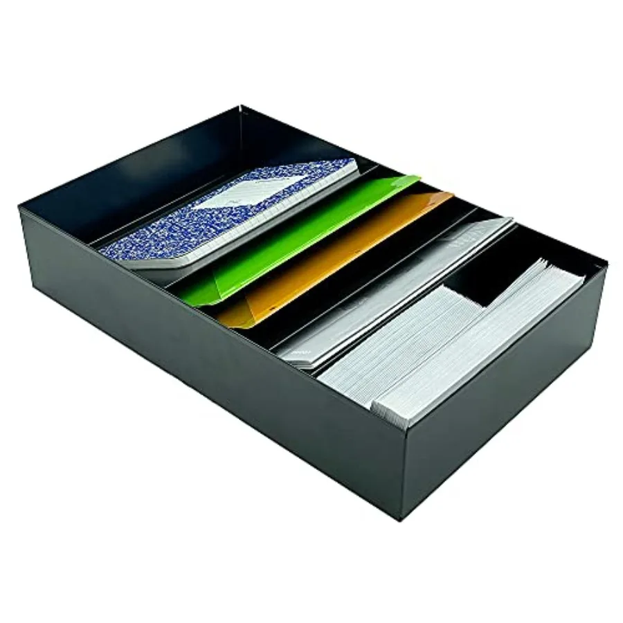 

Stationery Holder For Desk and Drawer 4 Slot Black Steel