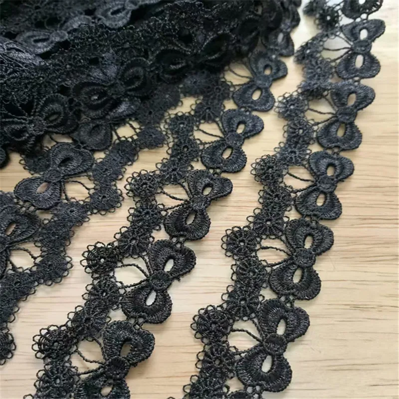 

15 ярдов шириной 3 см, блестящий черный полый цветок Venise Diy, венецианское кружево, аксессуары для одежды различных предметов одежды, бюстгальтер, нижнее белье