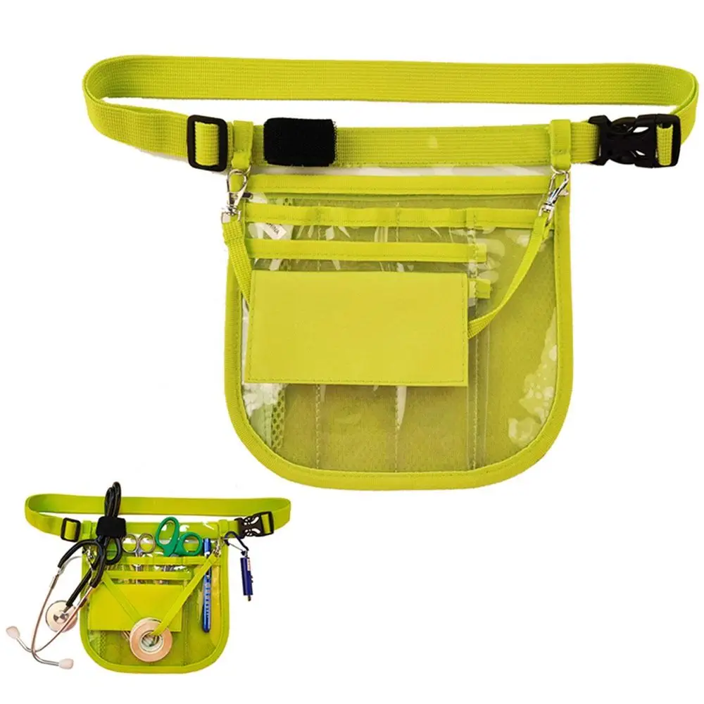 

Waterproof Nurse Fanny Pack Portable Multi-Compartment Nurse Organizer Belt Adjustable Straps Metal Hook Nurse Waist Bag