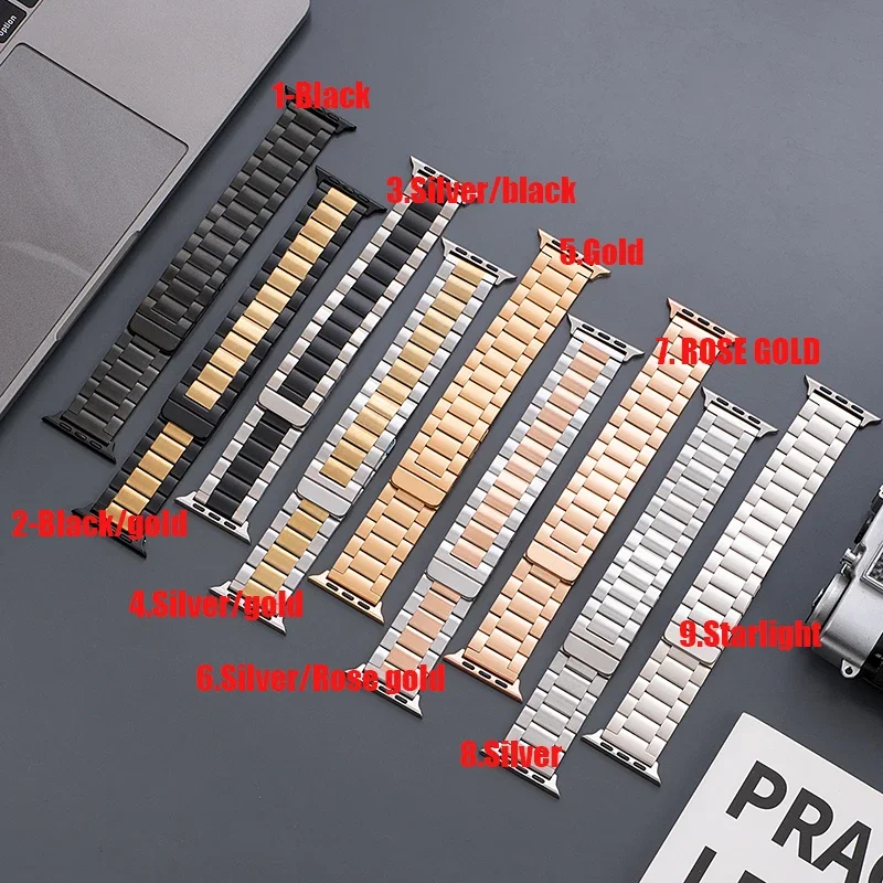 Newest Magnetic Loop Stainless Steel Bracelet For Apple Watch Strap 49mm 45 41 44 40 42 46mm Metal Band iWatch Ultra Series 9 10