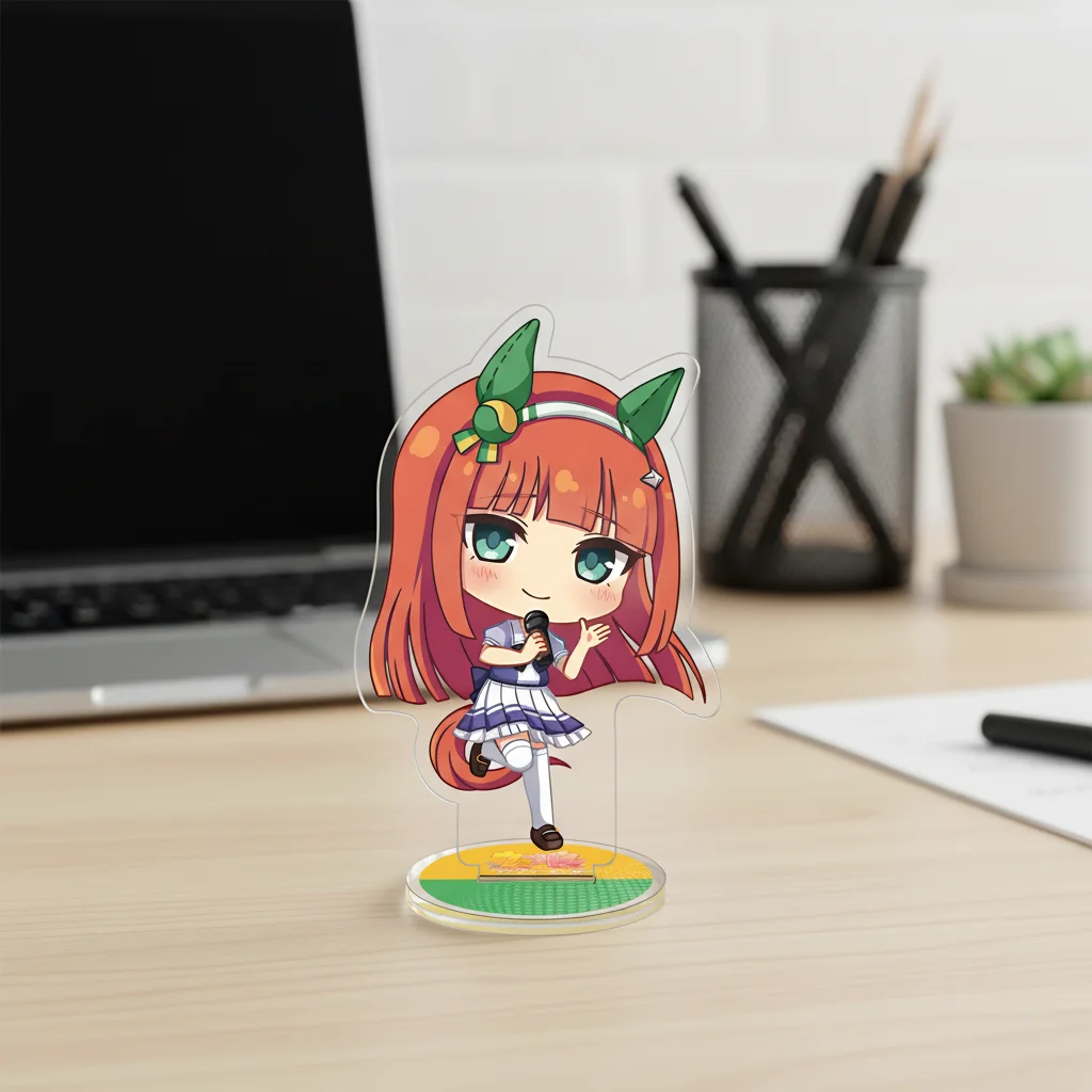 Anime Uma Musume Pretty Derby 10cm Acrylic Stand Ornaments Keychains Oguri Cap, , Silence Suzuka Fans Gifts - Image 3