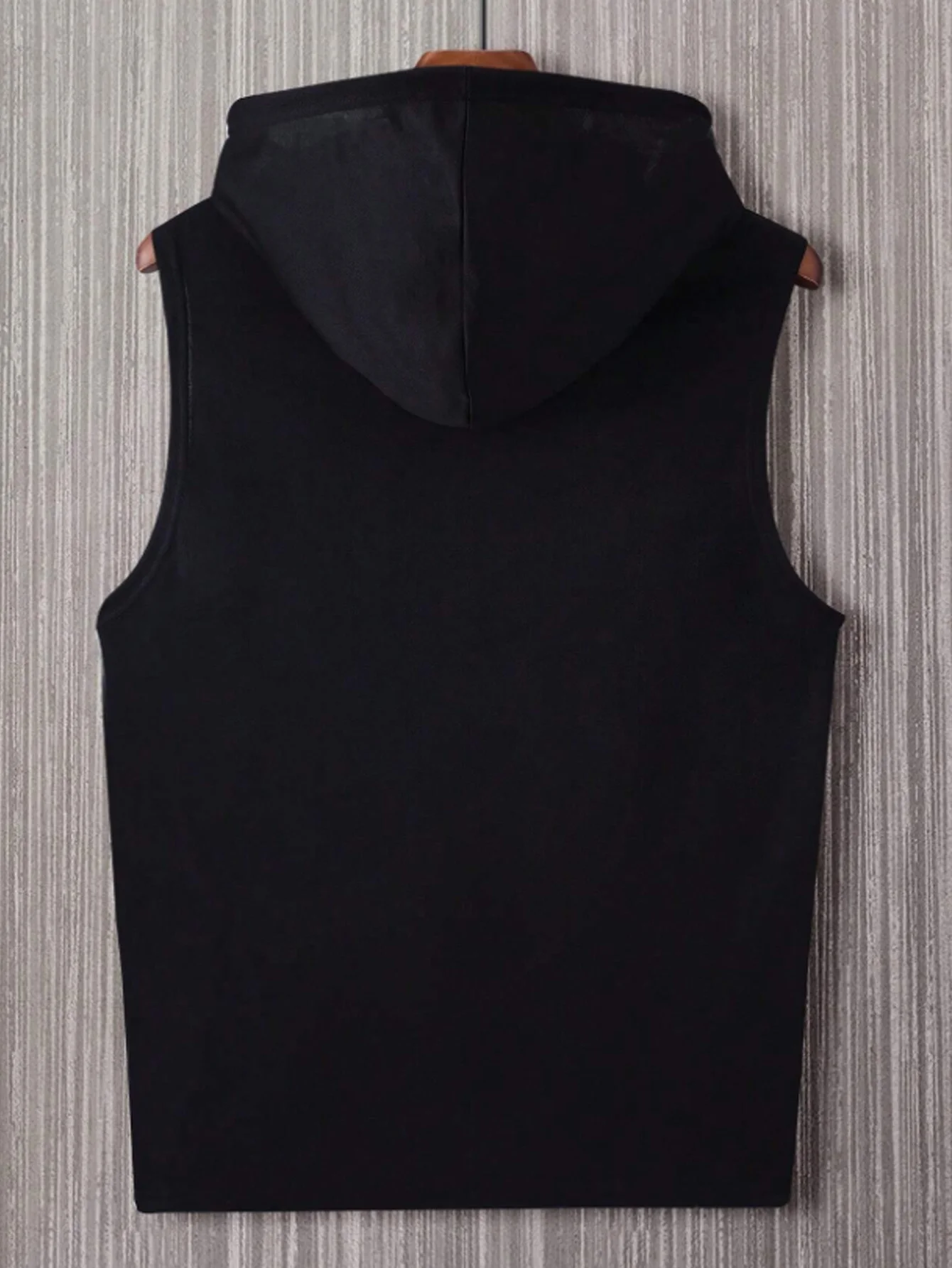 Men Skull Print Sleeveless Hoodie Gym Workout Tank Top Casual Streetwear Loose Fit Vest