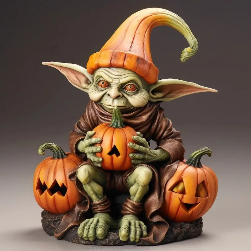 

Halloween Pumpkin Garden Decoration Vampire Ornament Cute Ghost Landscape Resin Cartoon Crafts Outdoor Statues Sculptures