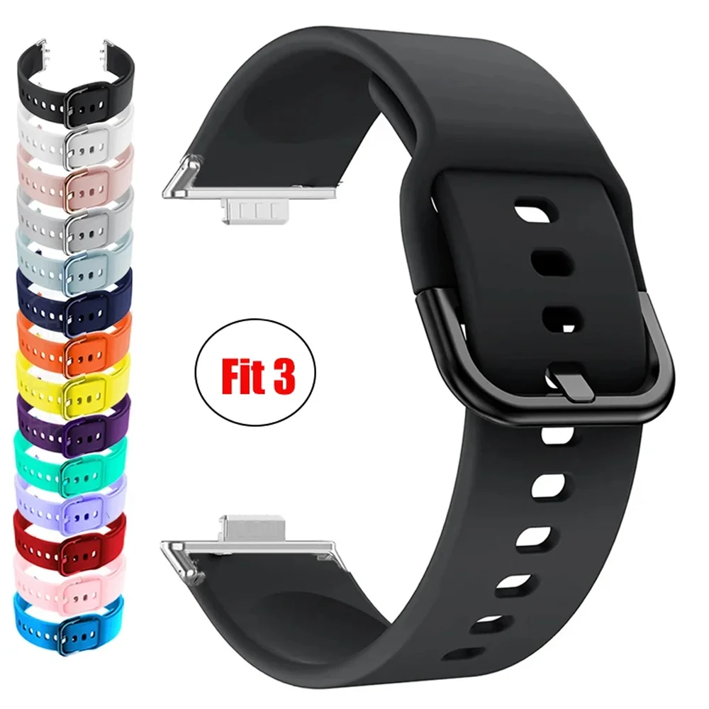 Sport Band For Huawei Watch FIT 3-2 Strap Wrist watchband metal Buckle Silicone bracelet huawei fit 2 fit3 correas Accessories