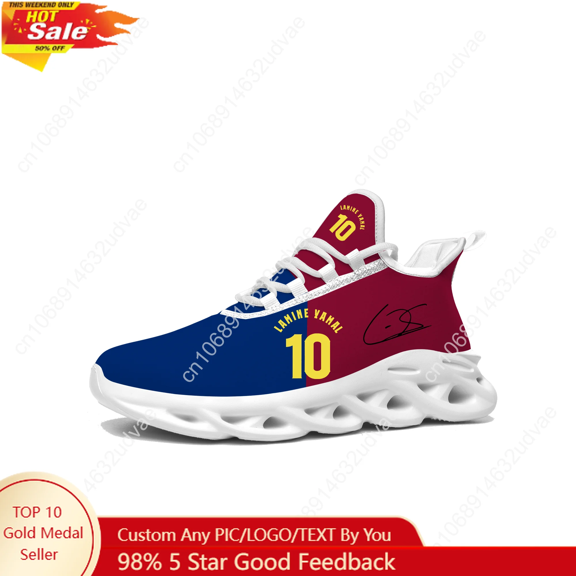 

Yamal No.10 Sports Sneakers Mans Womans Running Shoes Spain Soccer Star Sneaker Lace Up Mesh Footwear Tailor Made Shoe White