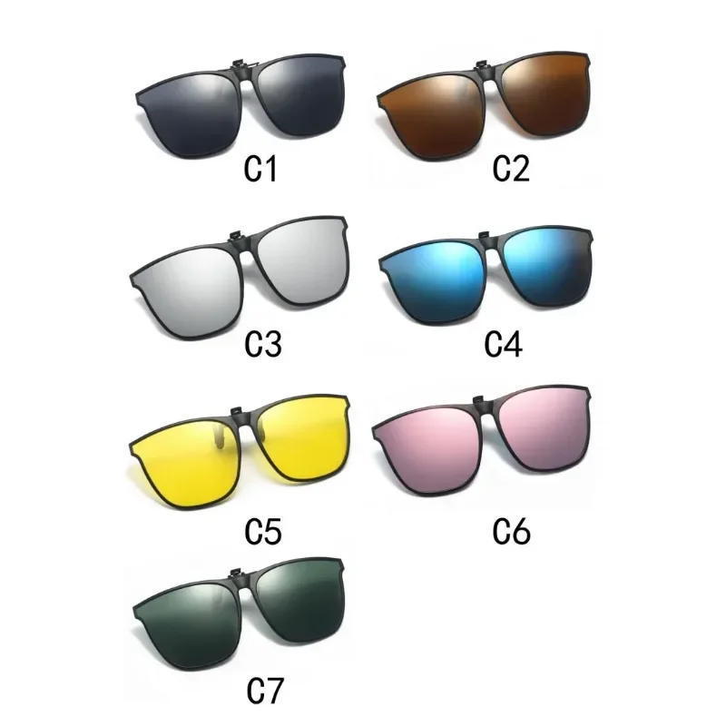 A Pair of New PC Clip Sunglasses for Outdoor Fishing and Driving. Clip Sun Glasses for Day and Night Use Eyewear UV400