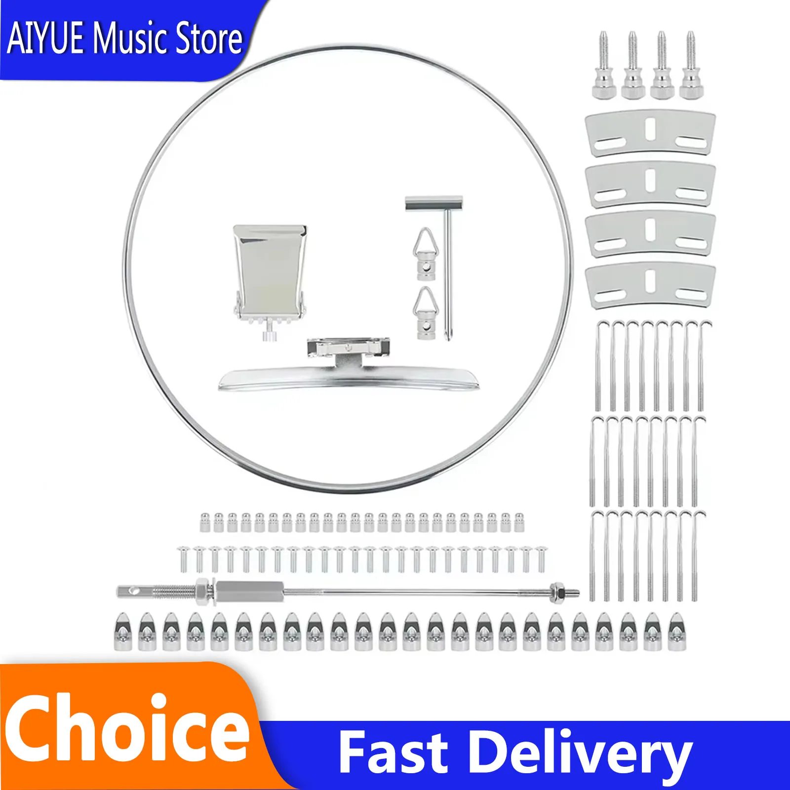 111Pcs/set Banjo Repair Tool Set Metal Threaded Screw Rustproofing Complete Kit Banjo Parts Replacement Maintenance Accessories