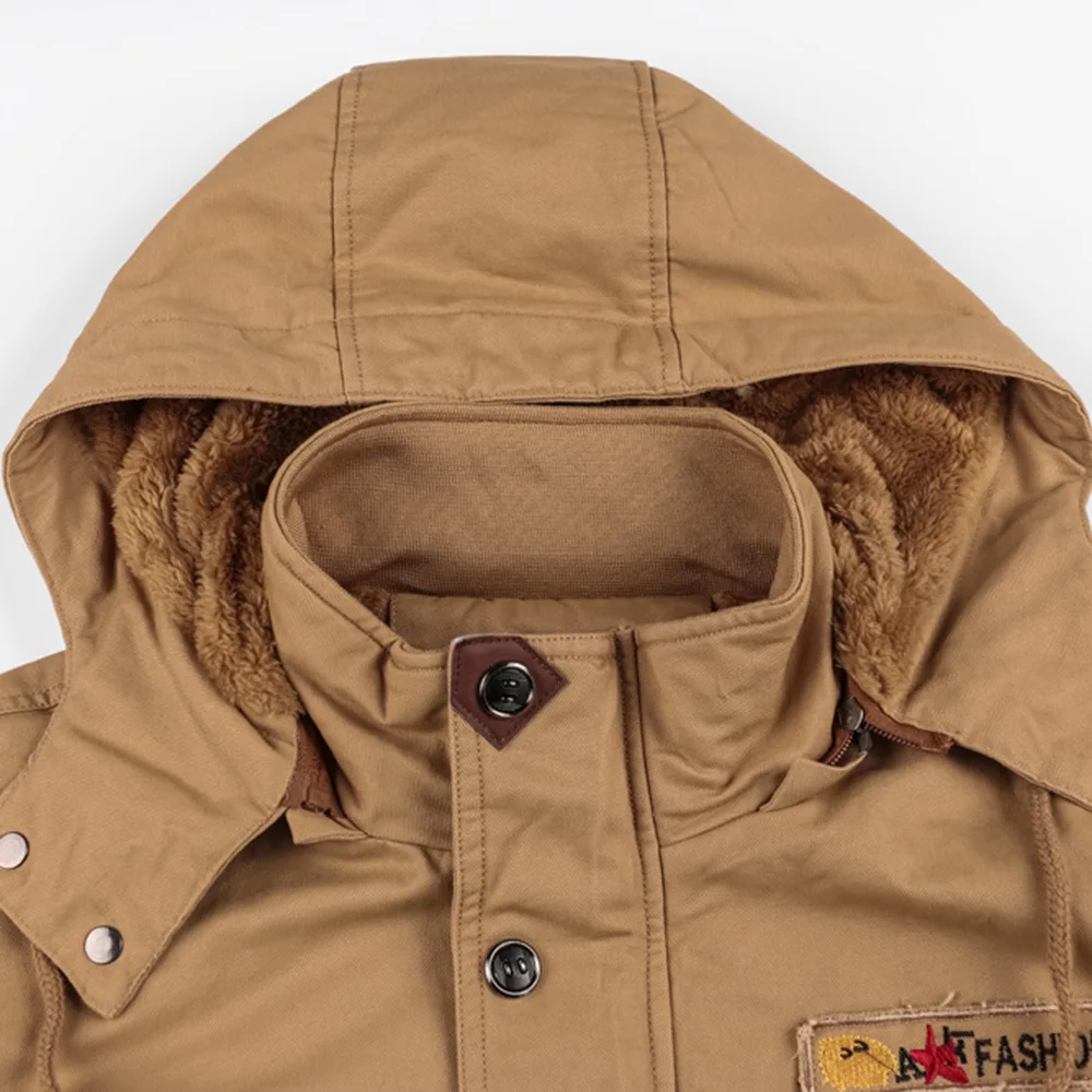 Chaquetas militares de moda para hombres, abrigos multibolsillos, Parkas gruesas y cálidas informales de algodón de alta calidad, Otoño e Invierno