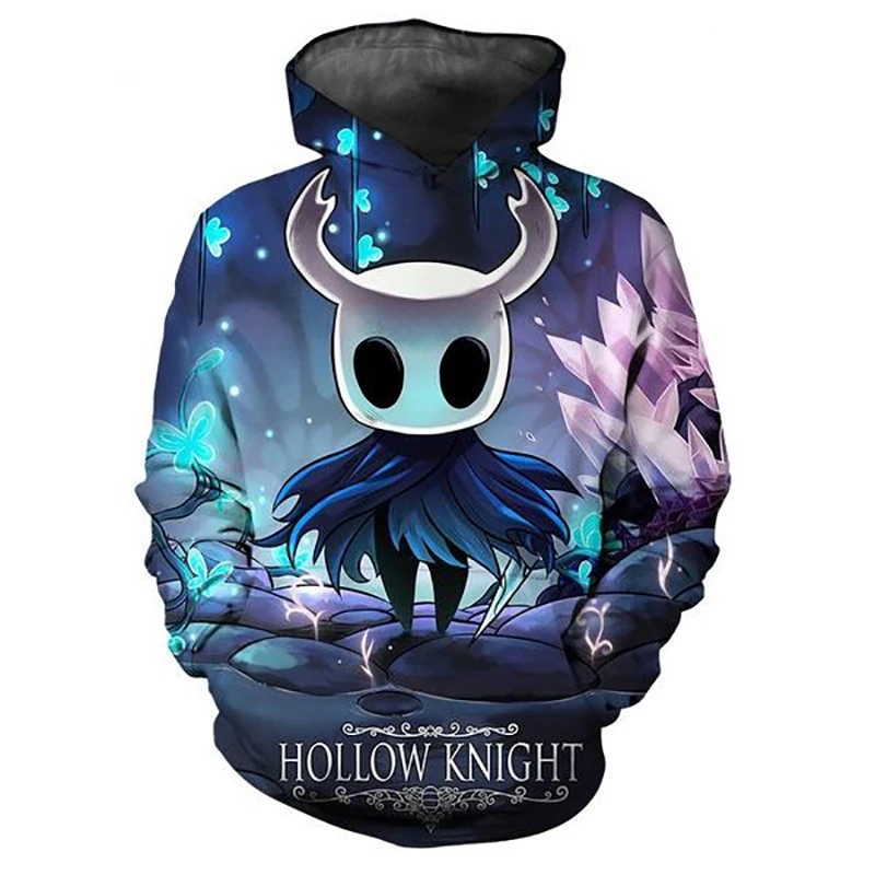Sudaderas con capucha con estampado 3D de juego de caballero hueco para hombre y mujer, sudaderas informales de moda de gran tamaño, sudaderas con capucha, jerséis Harajuku, ropa de chándal