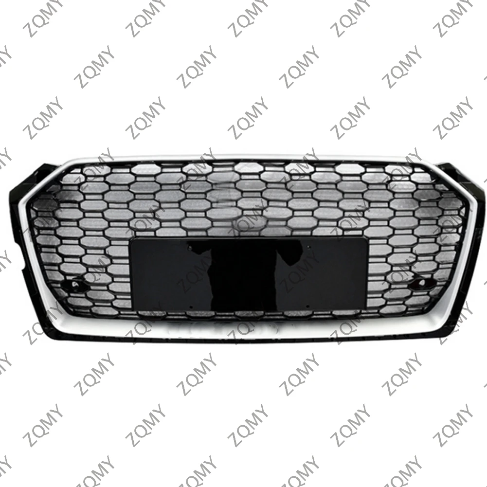 

With/Logo For Audi A5/S5 2017 2018 2019 2020 Car Front Bumper Grille Centre Panel Styling Upper Grill (Modify For RS5 style)