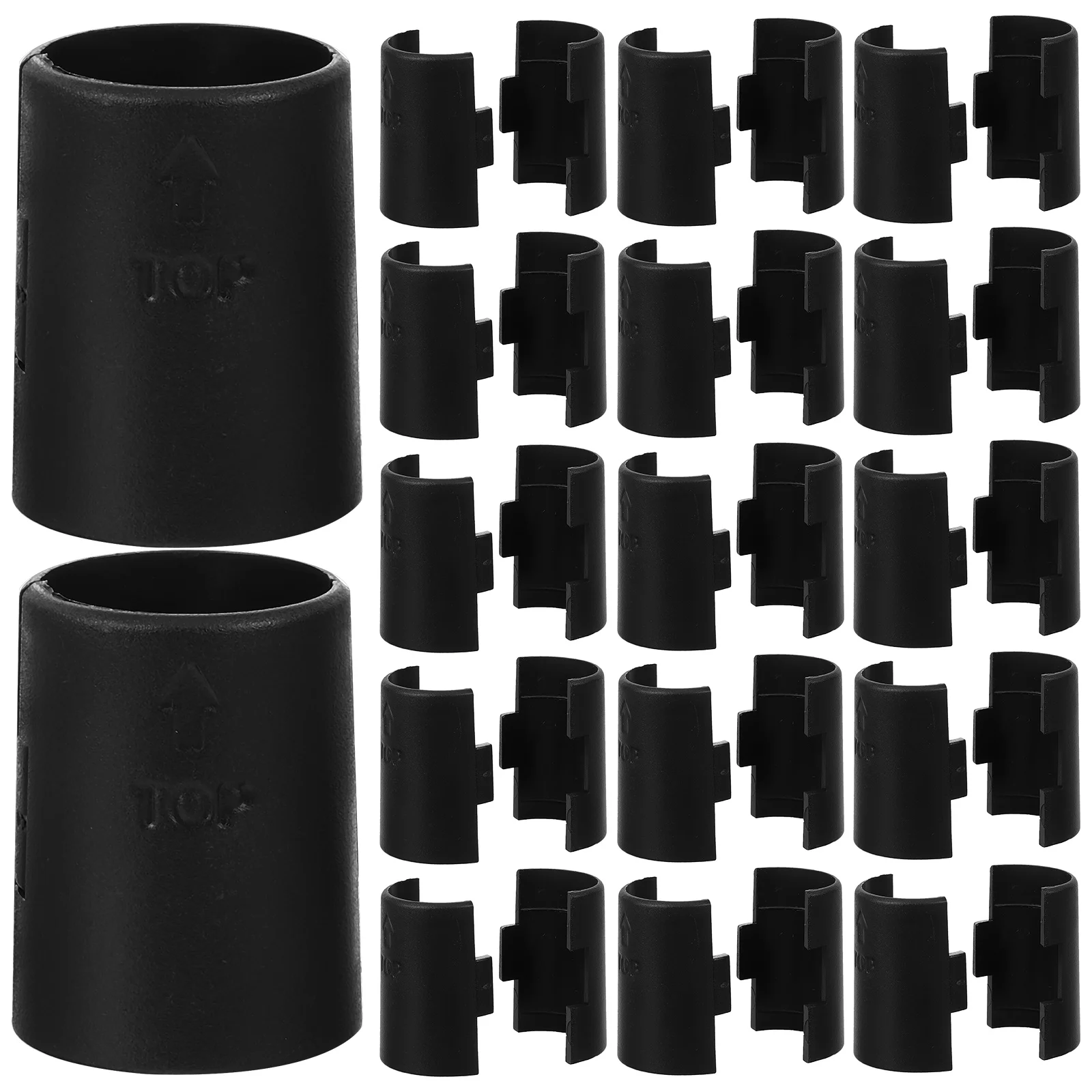 48 Pcs Wire Shelving Storage Piece Buckle Lock Clips Securing for Fixing Shelf Metal Black Sleeves Replacement Travel