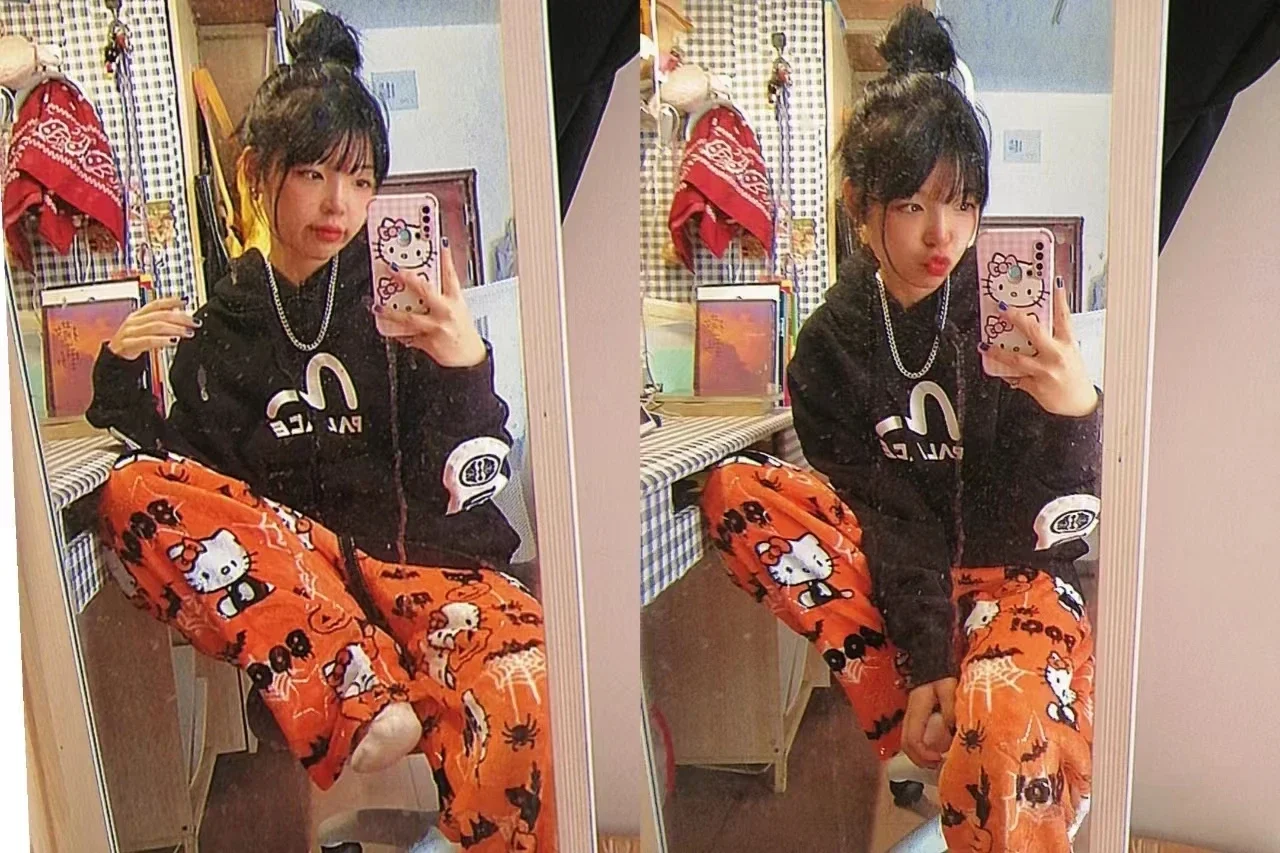 

Cool Sanrio Halloween Hello Kitty Pumpkin Kt Cat Flannel Pajama Pants Women's Autumn Warm Casual Homewear Girl Graffiti Pant