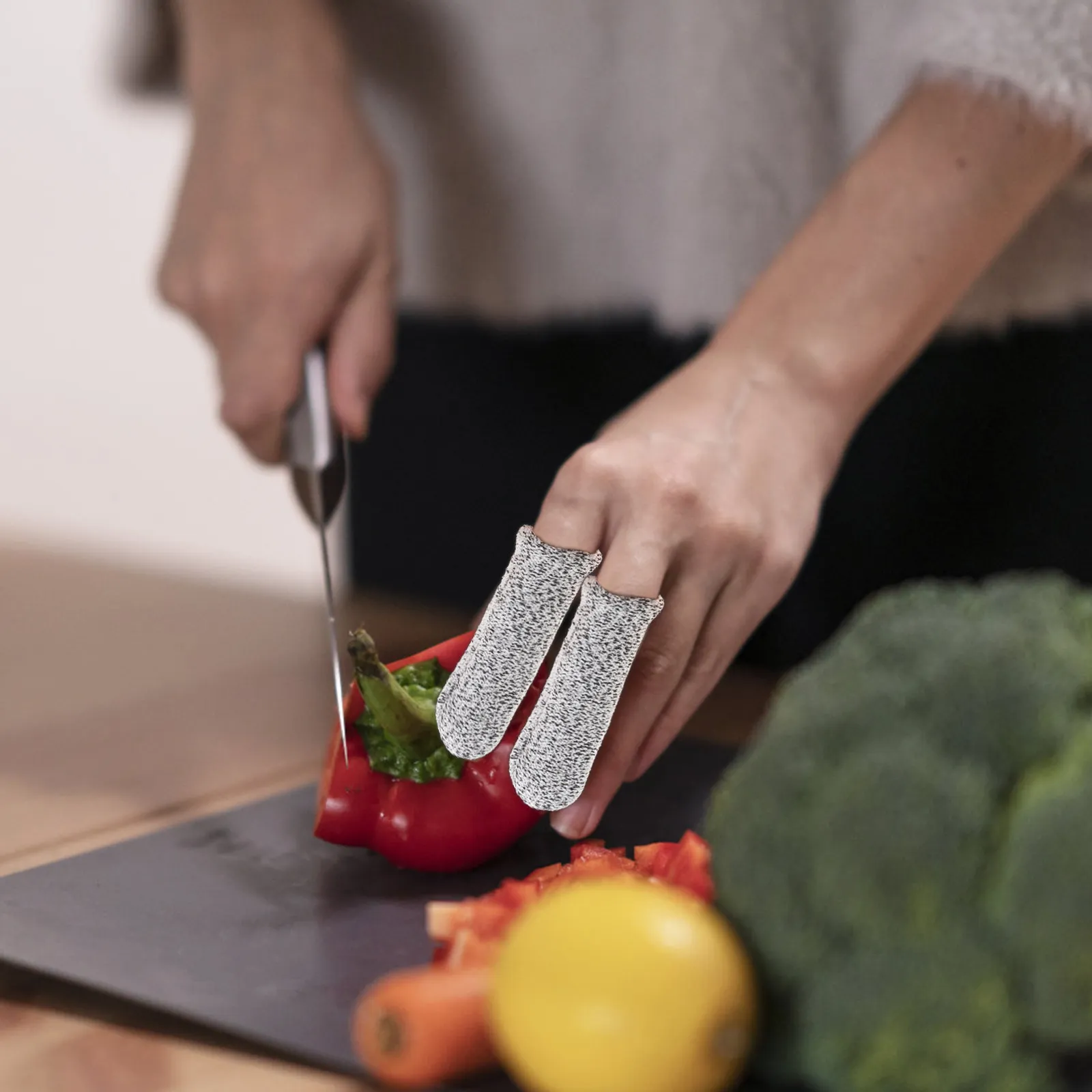 

10 шт. Защитные напальчники от порезов, универсальный размер, для кулинарии, рукоделия, садоводства, работы, защита для пальцев и большого пальца, антипорезные