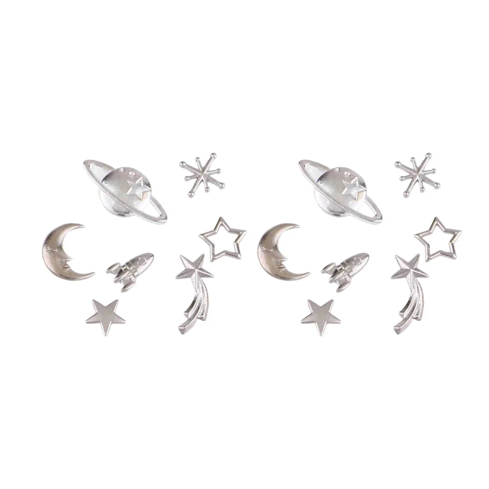 35 Pcs Moon Gifts Jewelry Accessories Solar System Decor Silver Star Decoration