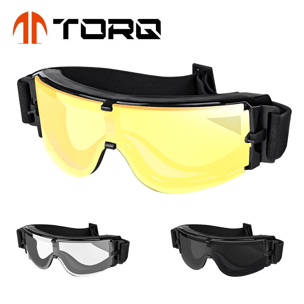 

TORQ Three In One PC Lenes Windproof And Dustproof Goggles Outdoor Shooting Glasses Hiking Glasses