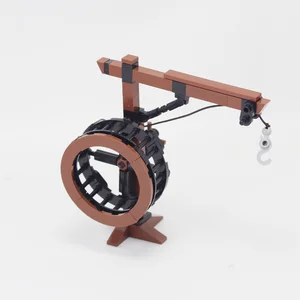 MOC-Medieval Tool Militärarchitektur, Bildungsspielzeug, DIY-Ziegel, Plattformzubehör, Bausteinmodell, Kreativität, Kran 10 Hauptverkaufskranplattform - №8