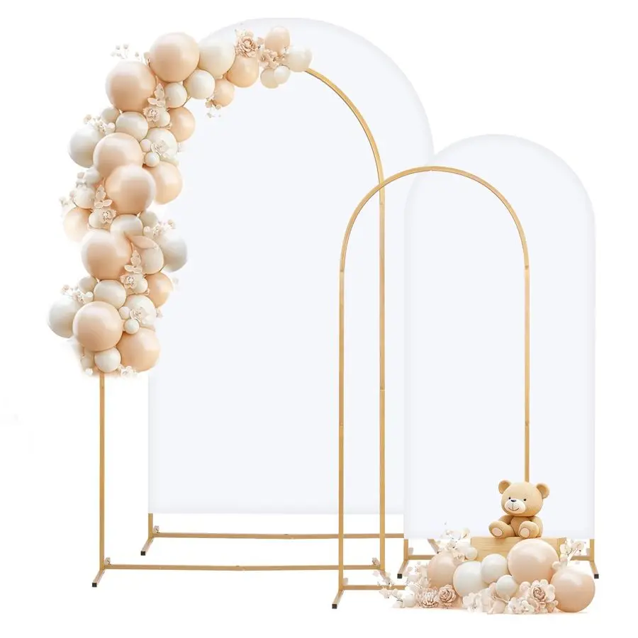 

Arch Backdrop Stand and Cover Set of 2, Sturdy 7.2FT, 6FT Party Backdrop Set, Wedding Arch Frame and Cover Set for Birthday, Bab