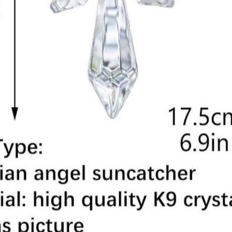 Rainbow Guardian Angel Crystal Light Catcher Unique Sun Catcher 1Pc for Car Rearview Mirror Home Porch Balcony Window Decor