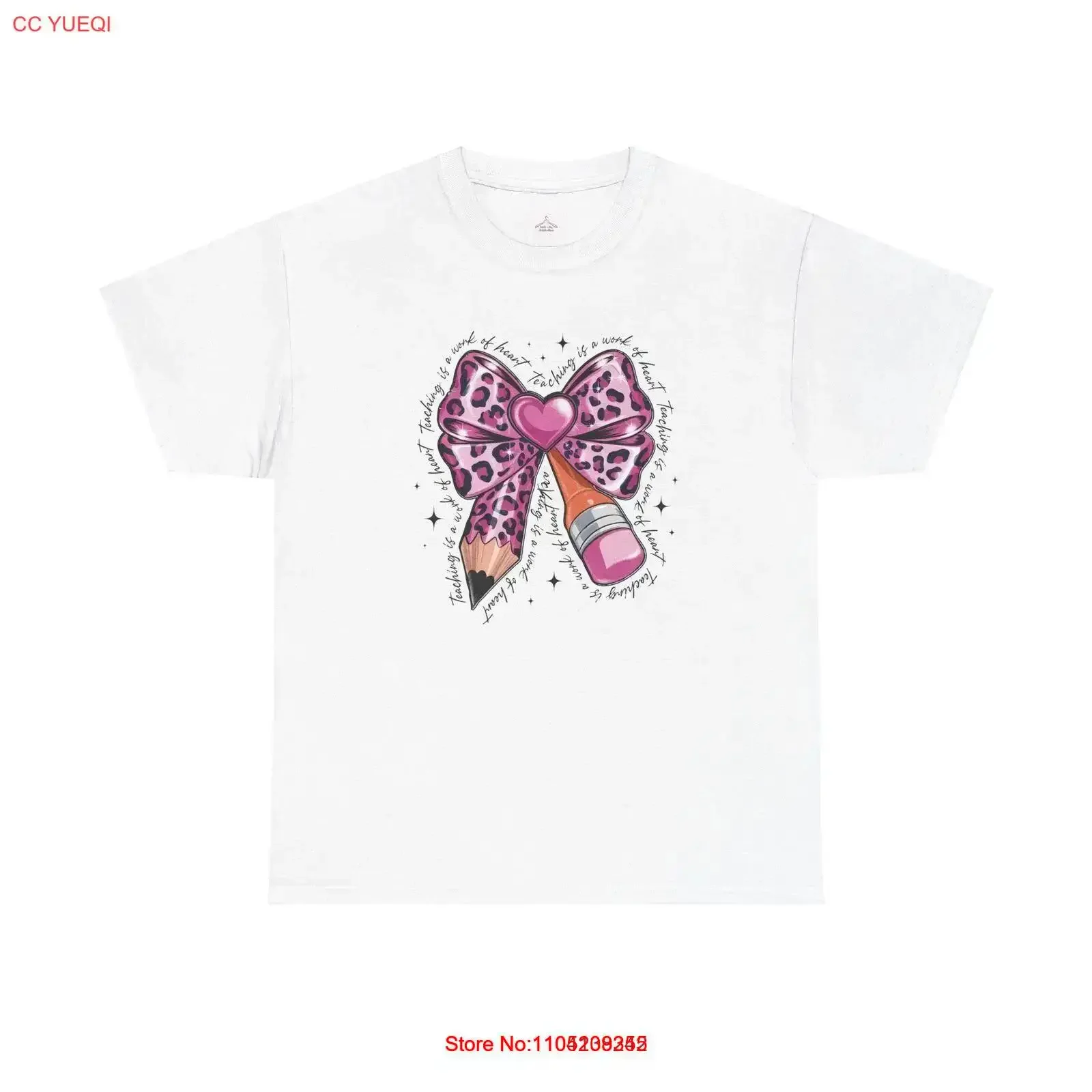 ليوبارد القلب القوس تي شيرت لطيف العصرية لباس غير رسمي لها خمر غسلها امتدت أعلى للارتداء اليومي تنفس أنيق #1