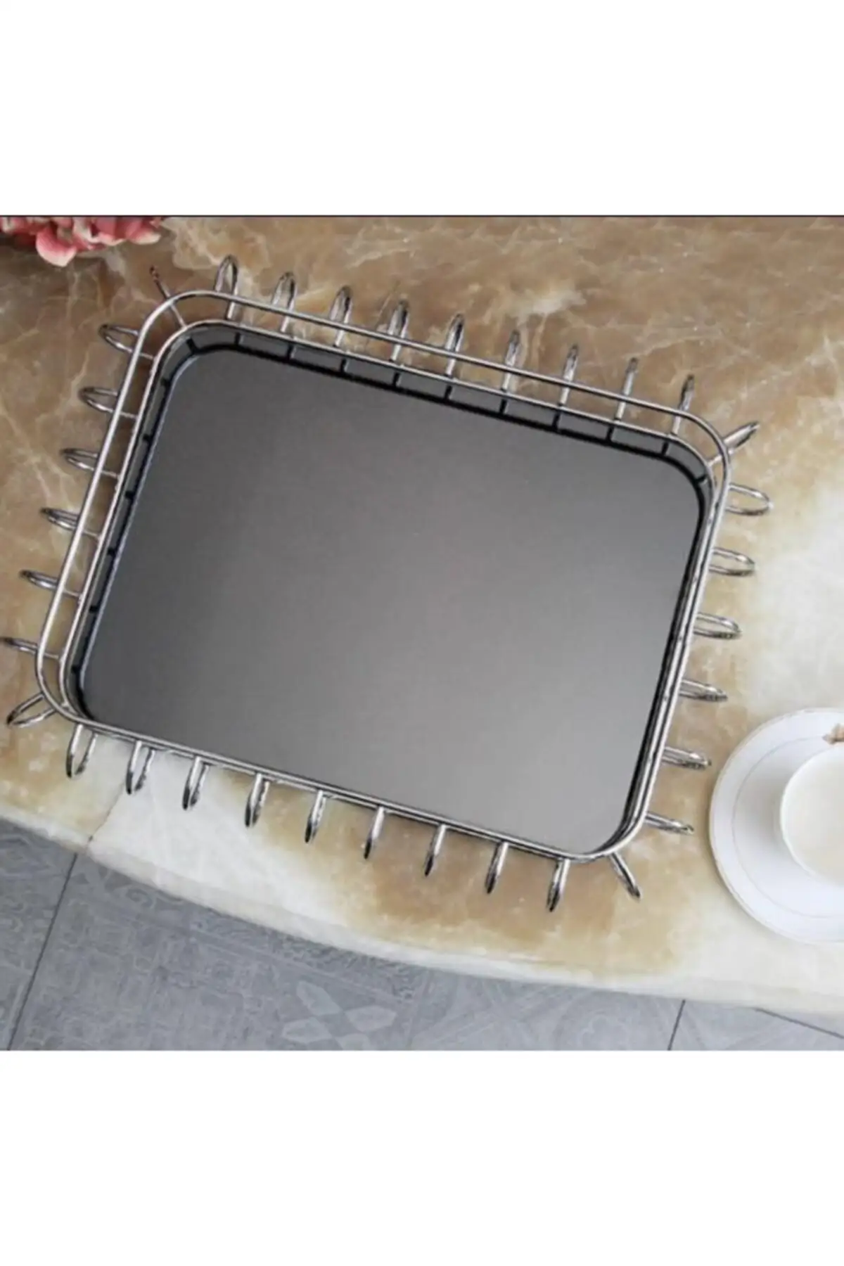 DOLBOVI Albatross Silver Color luxury Rectangle tray tray поднос plateau luxury