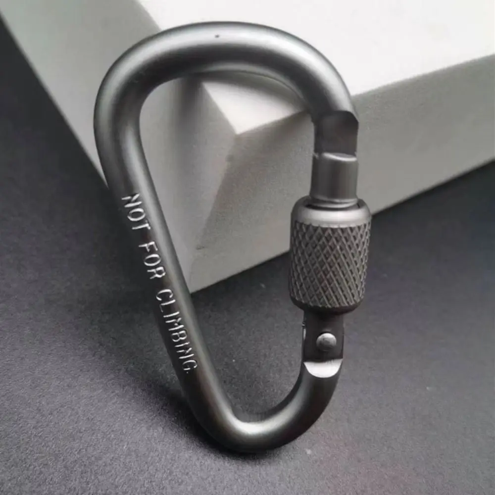 4Pcs High Quality Equipment Safety Alloy Carabiner Buckle Keychain Climbing Button Camping Hiking Hook