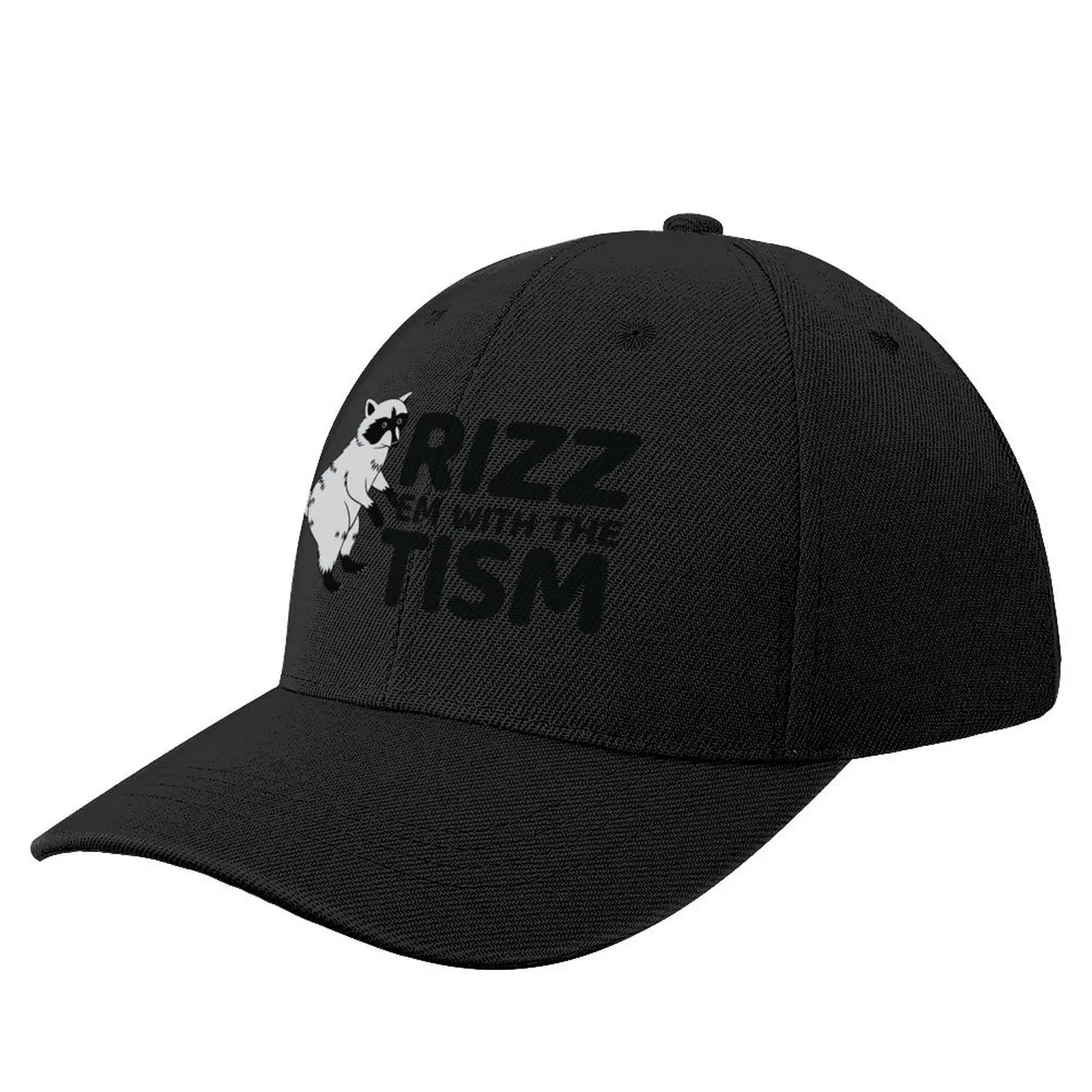 

Rizz Em WIth The Tism Raccoon Meme Baseball Cap tea Hat Beach Bag Dropshipping Golf Men Women's