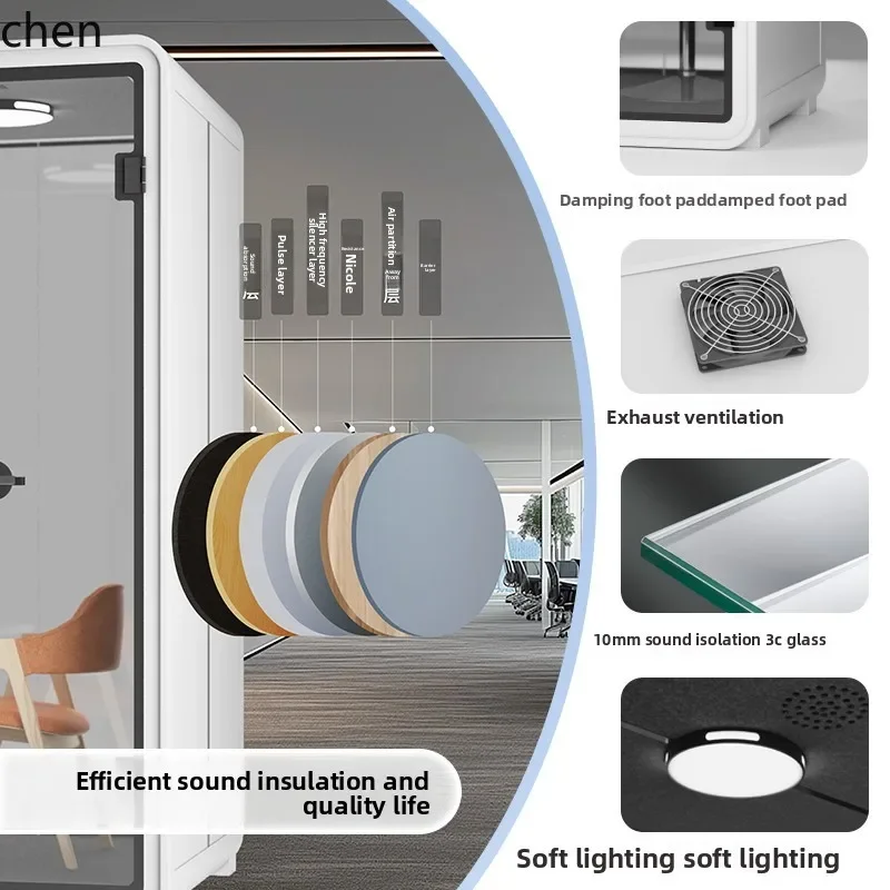Movable Soundproof Office Meeting Room Telephone Call Noise Reduction Room Privacy Telephone Booth Sleep Cabin