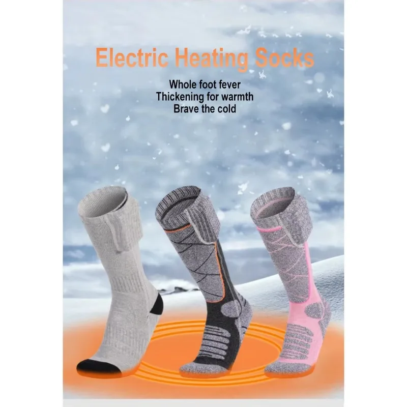 Heated Remote Control Electric Heating Socks Rechargeable Battery Winter Thermal Socks Men Women Outdoor for Skiing Supplies