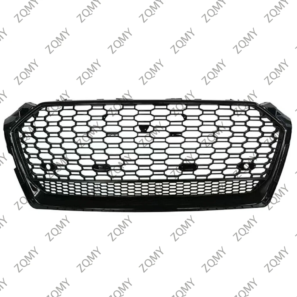 With/Logo For Audi A5/S5 2017 2018 2019 2020 Car Front Bumper Grille Centre Panel Styling Upper Grill (Modify For RS5 style)