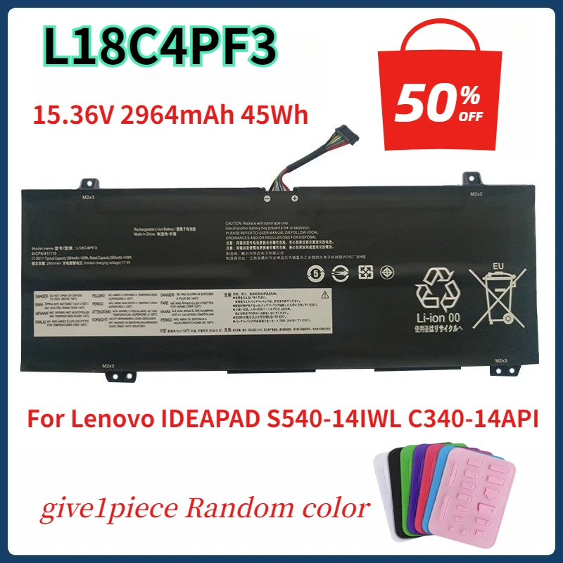 

Battery FOR Lenovo IdeaPad NEW Original S540-14IWL C340-14API Xiaoxin Air14 2019 K3-IWL L18M4PF3 L18C4PF4 L18M4PF4 L18C4PF3