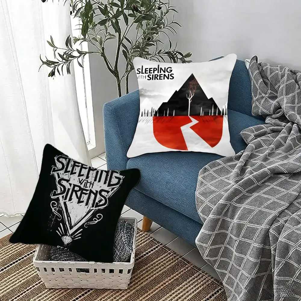 Band Music Sleeping With Sirens Cushion Cover Fluffy velvet Nordic style plush Living room sofa decorative