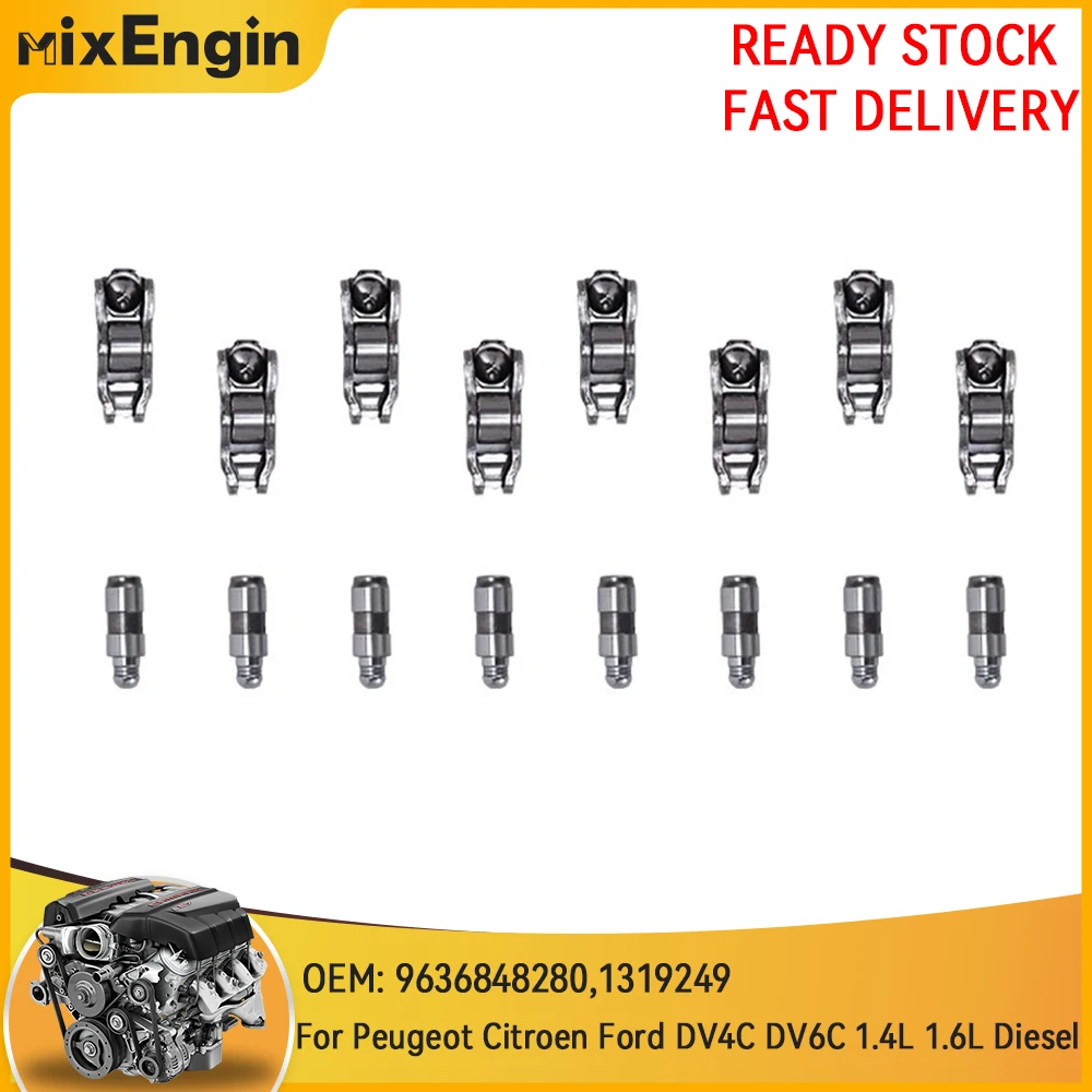 

Engine Tappet & Rocker Arm Kit Fit 1.4 1.6 L For Peugeot Citroen Berlin Ford Focus Mondeo Volvo DV4C DV6C DV6D 1.4L 1.6L Diesel