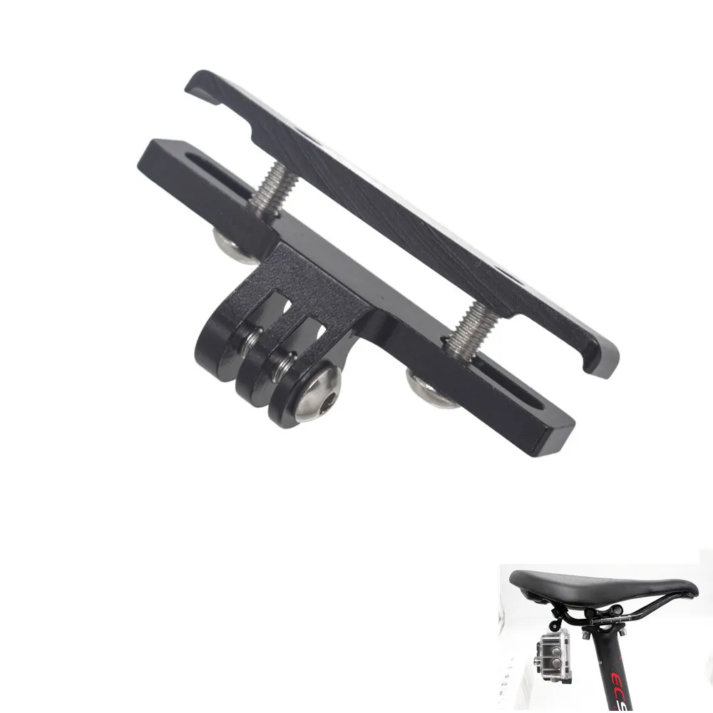 Bicycle Saddle Rail Seat Lock Mount, Stabilizer, Aluminum, Racing Saddle Mount, Rail Seat Clamp for Gopro Hero 5, Hero4, 3+