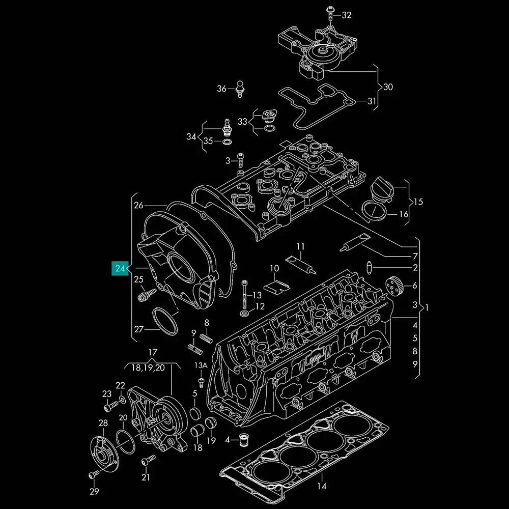 1.8T 2.0T Engine Upper Timing Chain Cover for VW Golf 4 5 Passat CC Audi A4 A6 A8 TT Q3 Seat Exeo Leon 06H103269L 06H 103 269H