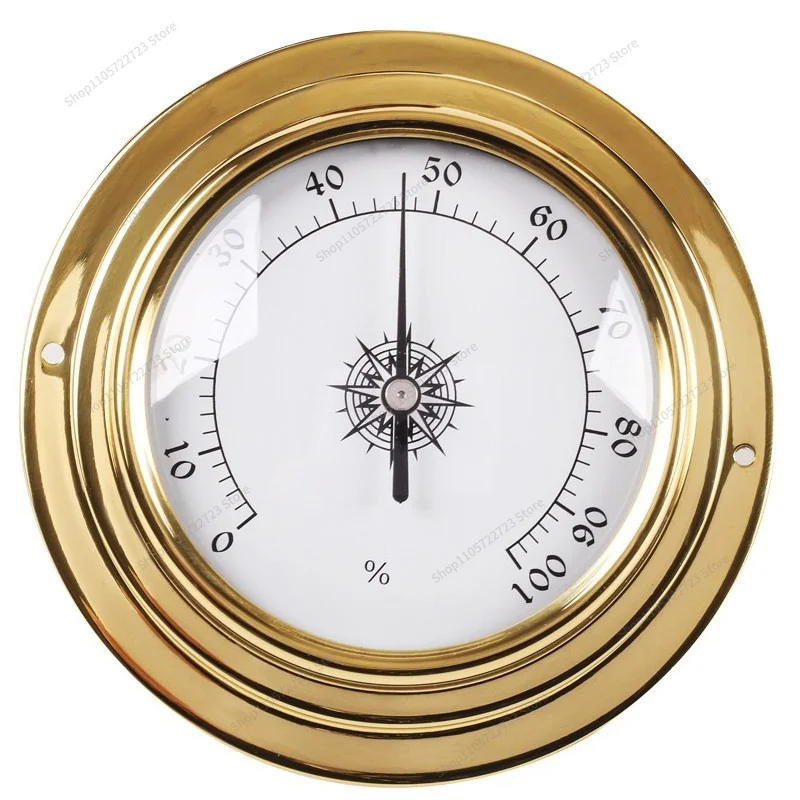 For Copper Shell Marine Atmospheric Pressure Meter, Thermohygrometer, Clock Weather Station 4 Kit