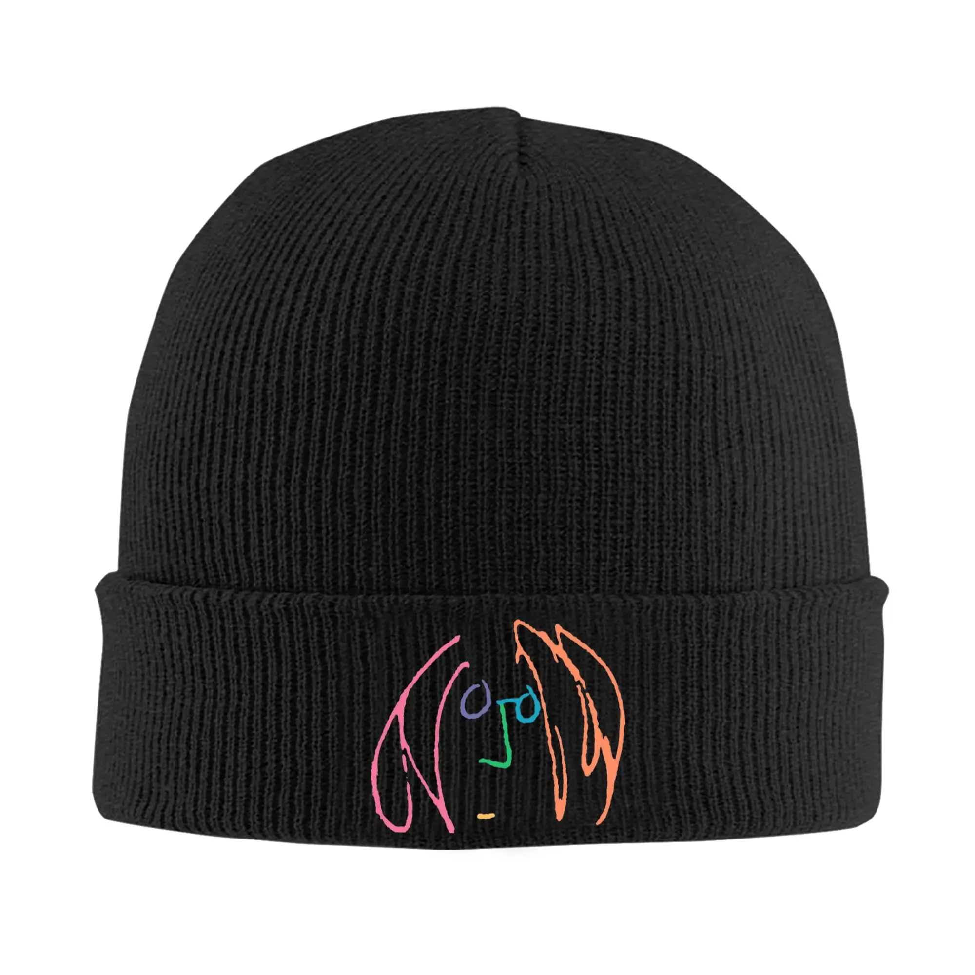 imagine John Lennon  Knitted Hat for Women Men Beanie Winter Hat Acrylic  Crochet Cap
