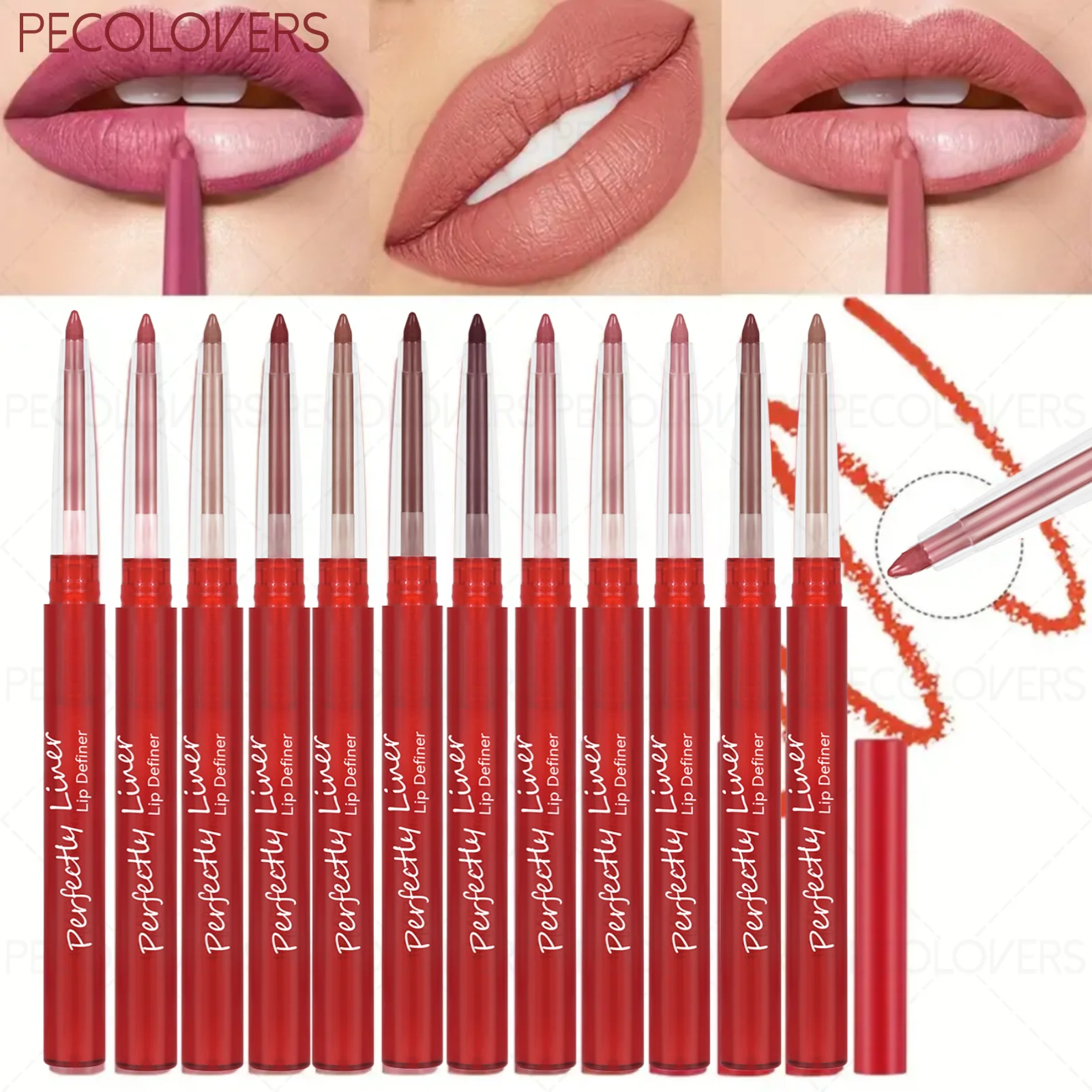 Stylo crayon à lèvres imperméable et longue durée, velours mat lisse à appliquer, maquillage naturel Non collant, cadeaux parfaits, 1 pièces