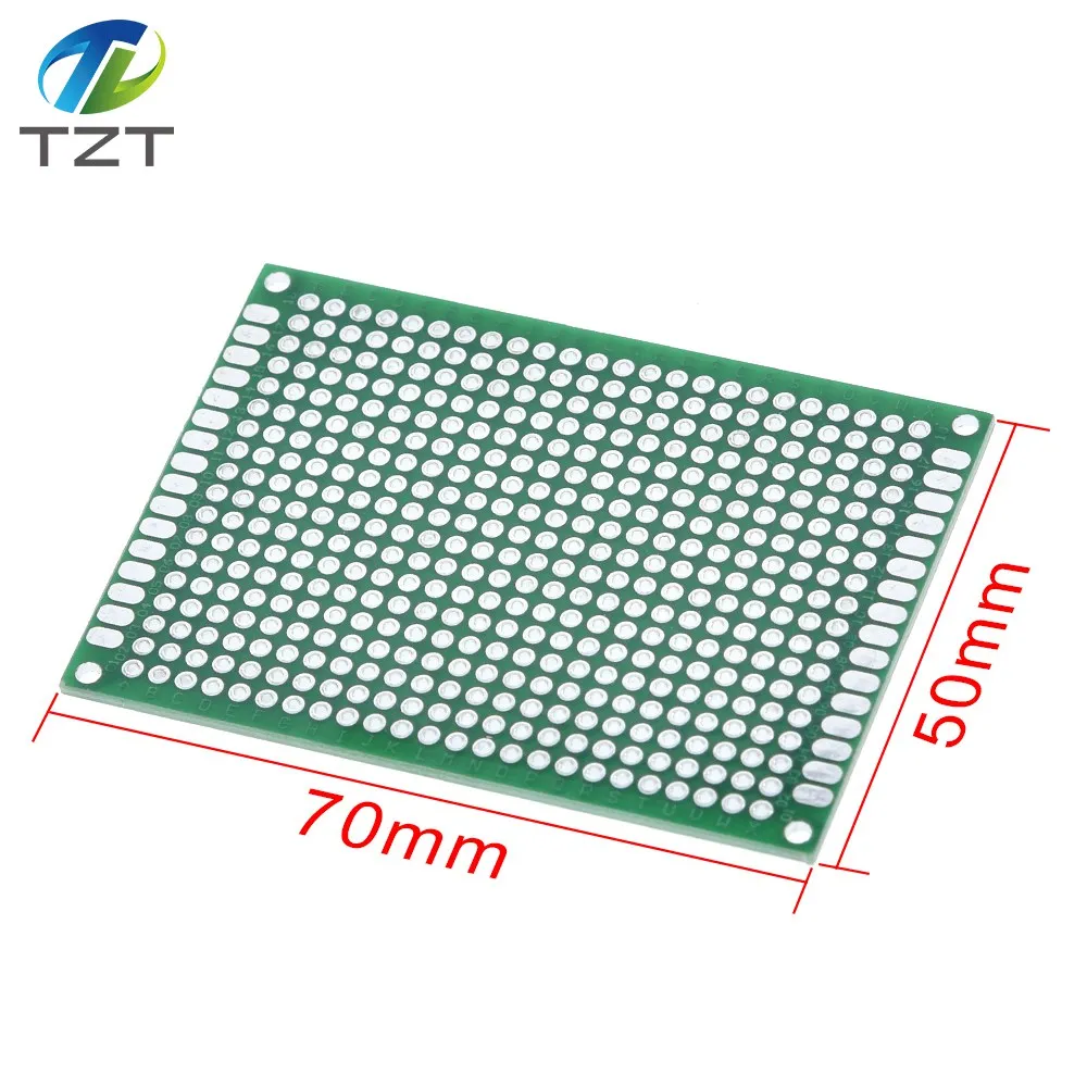 1/10pcs 5x7 cm PROTOTYPE PCB 5*7 panel double coating/tinning PCB Universal Board double Sided PCB 2.54MM board