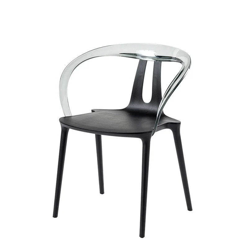 

modern minimalist backrest designer dining chair Internet celebrity ins wind non-acrylic transparent chair