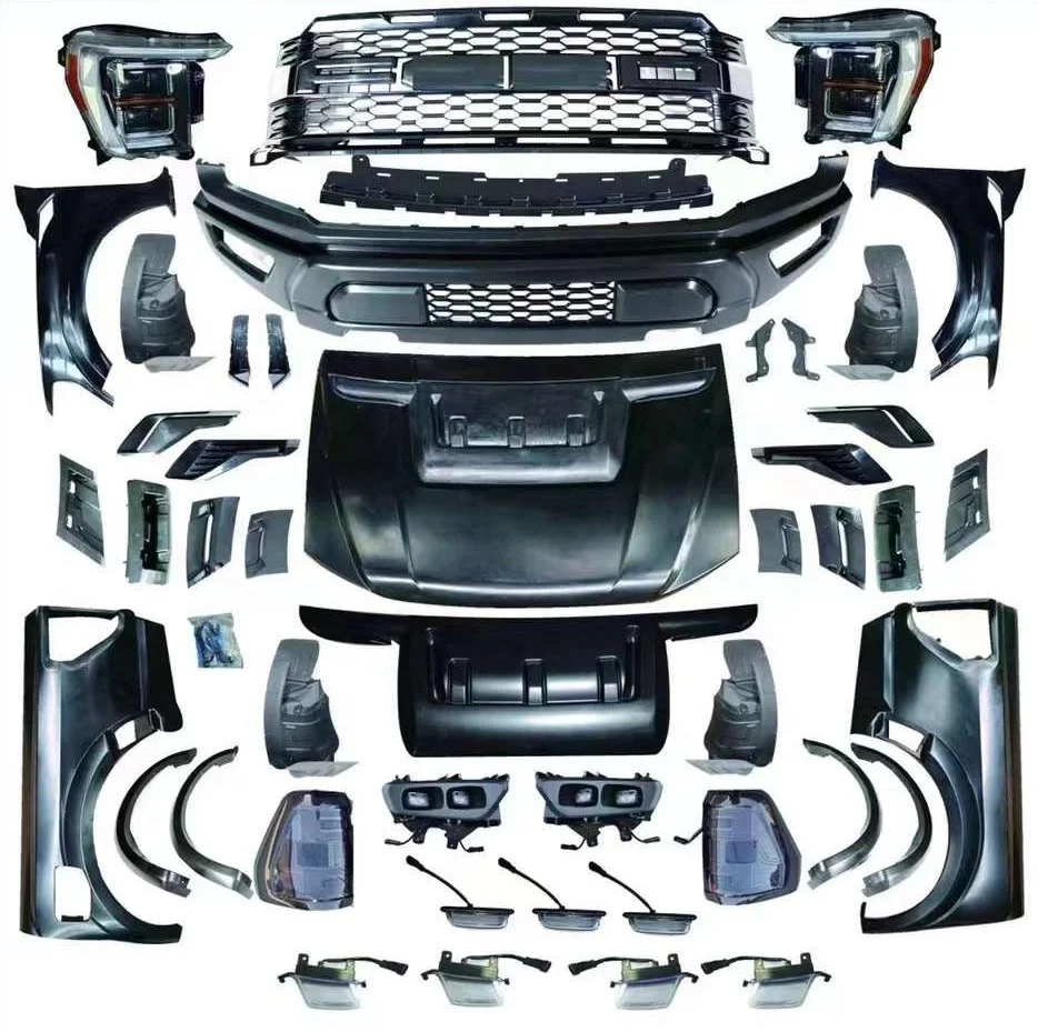 Dream Garage For  Ranger 12-21 Facelift To F150 Raptor Headlamp Taillight Hood Fender Grille Bumper Top Quality Full Bodykit