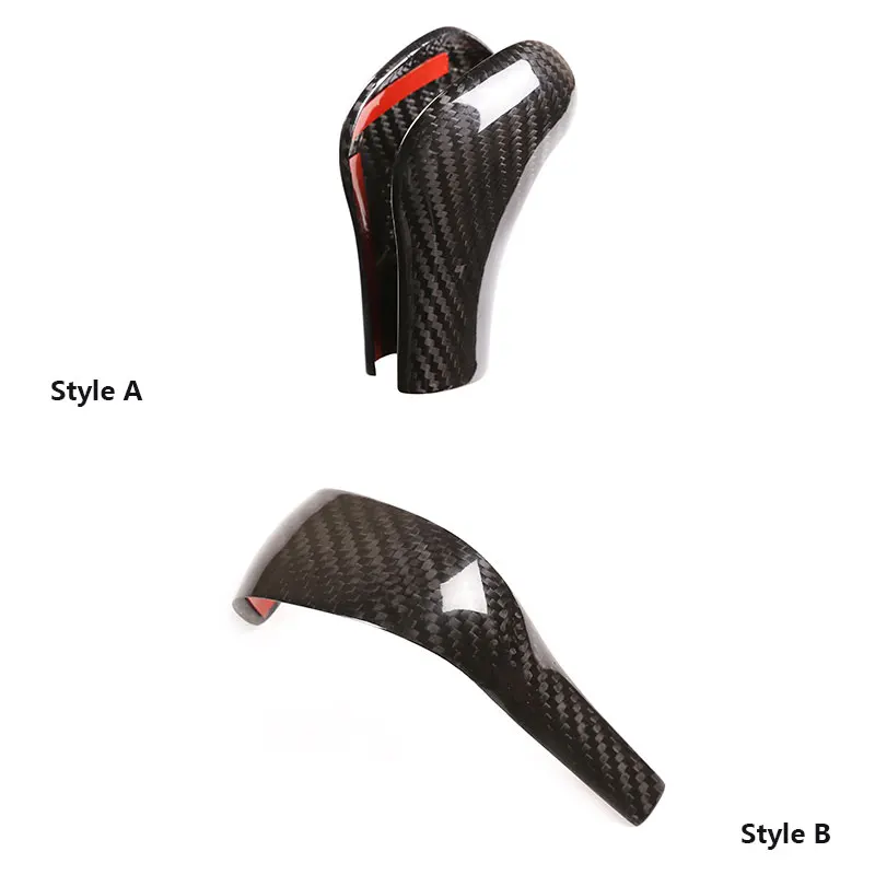 Real Carbon Fiber For Porsche Cayenne 2011 2012 2013 2014 2015 2016 2017 Car Gear Shift Knob Trim Cover Sticker Car Accessories