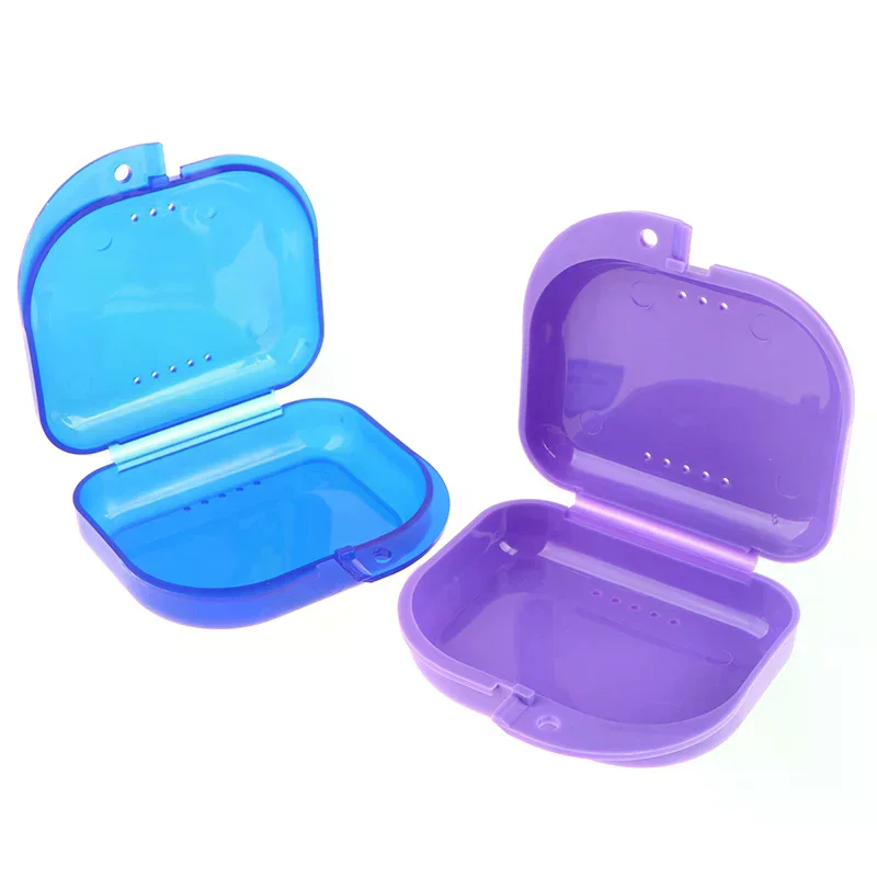 Container Plastic Oral .denture Storage Box Dental Retainer Orthodontic Mouth Guard Hygiene Supplies Tray Dental Appliance