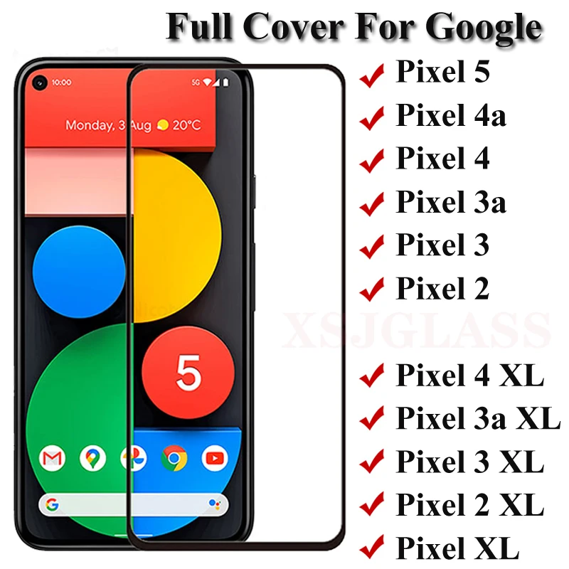 

Закаленное защитное стекло с полным покрытием для Google Pixel 4 XL 6a 7a, 3 шт.