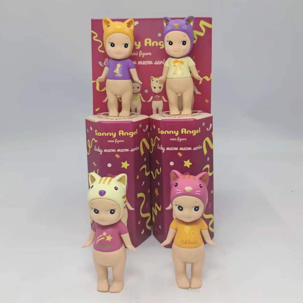 

Sonny Angel Blind Box Toys Lucky Meow Meow Serie Anime Mini Figures Surprise Trendy Desktop Ornament Birthday Christmas Gift