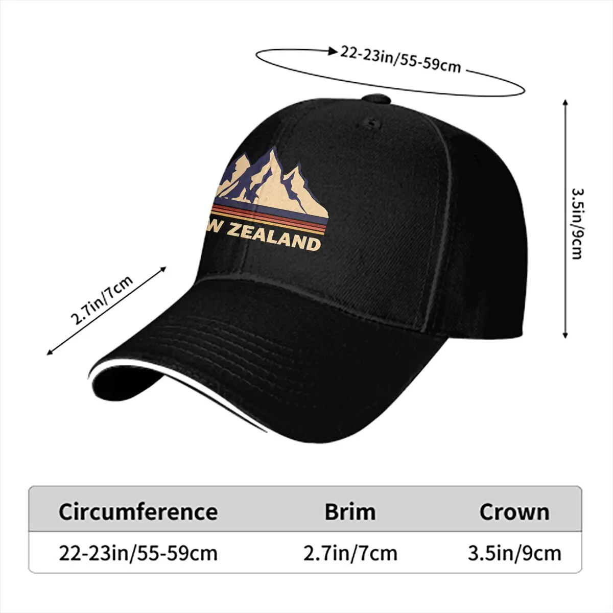 Washed Men's Baseball Cap New Zealand Trucker Snapback Caps Dad Hat Mountain Climber Golf Hats