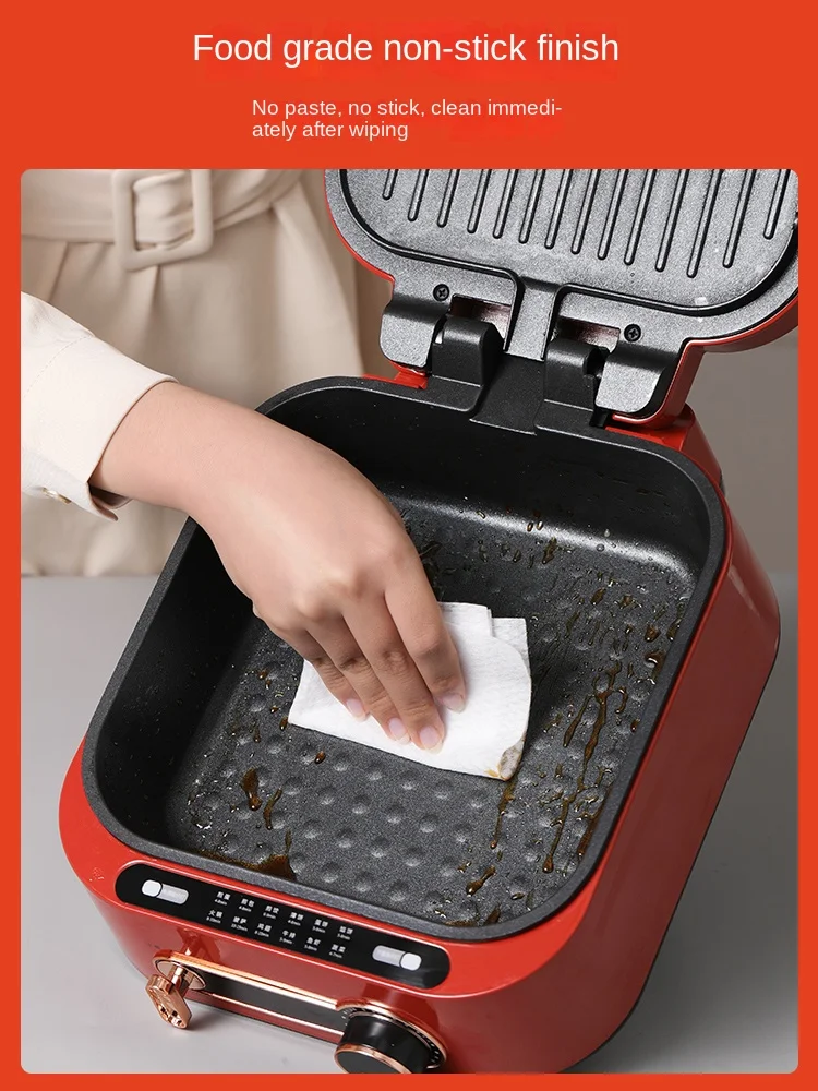 Multi Function Electric Pancake Deepen Electric Hot Pot Double Sided Heating Barbecue Frying Household Electric Cooking Pots
