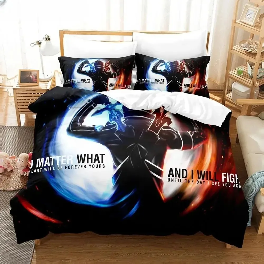 Anime Sword Art Online Bedding Sets Home Textile Pillow Case 3D Bed Linen Duvet Covers Kids Gift Bed Set Home Textiles Bedding